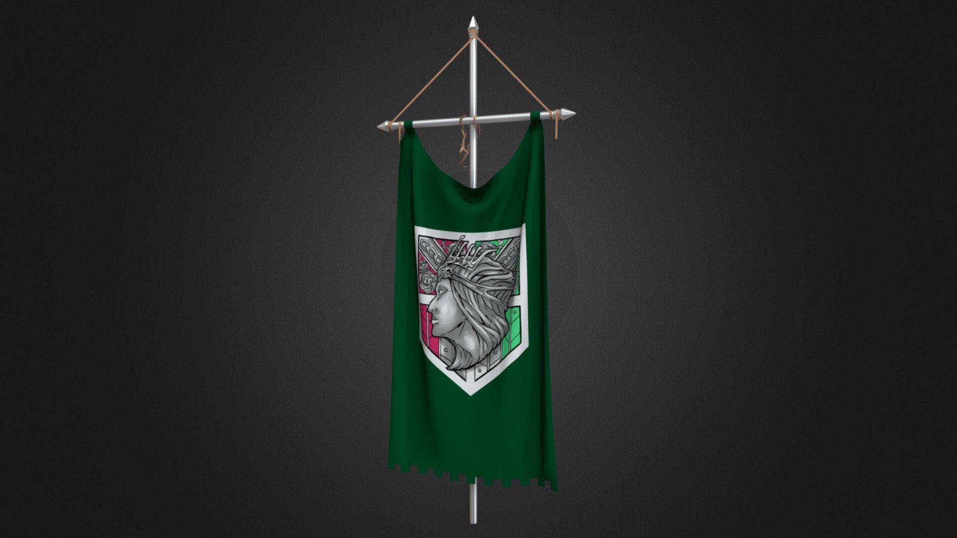 Attack On Titan Flag 3d model