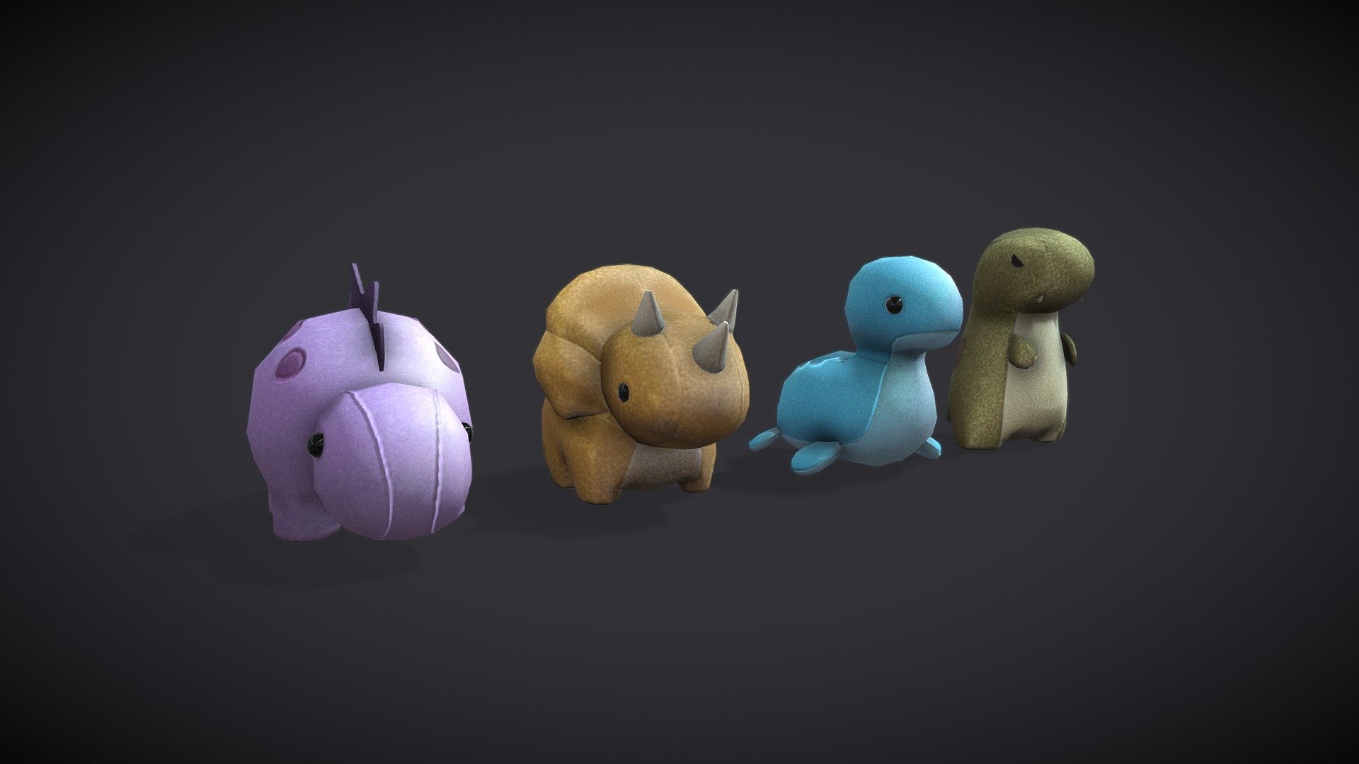 Museum Of Natural History | Dinosaur Plushies 3d model