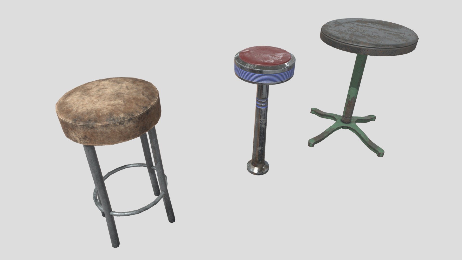 Stool combo 3d model