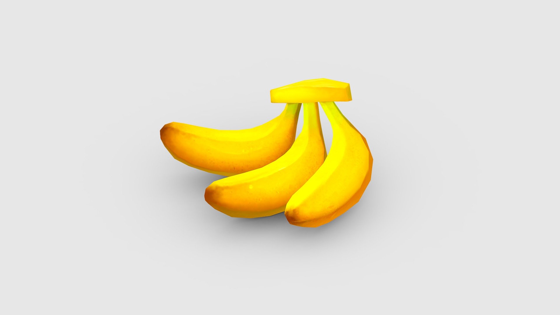 Cartoon banana Low-poly 3D model 3d model