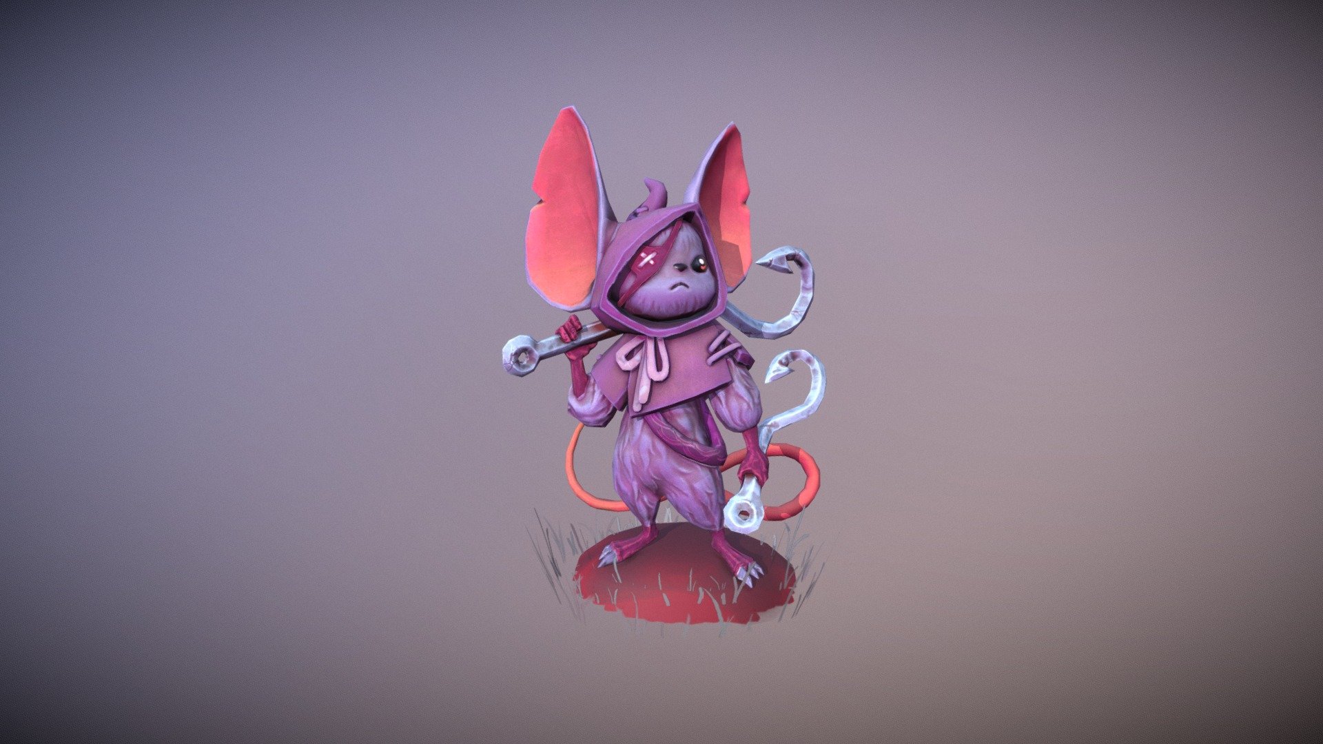 Mouse Warrior 3d model