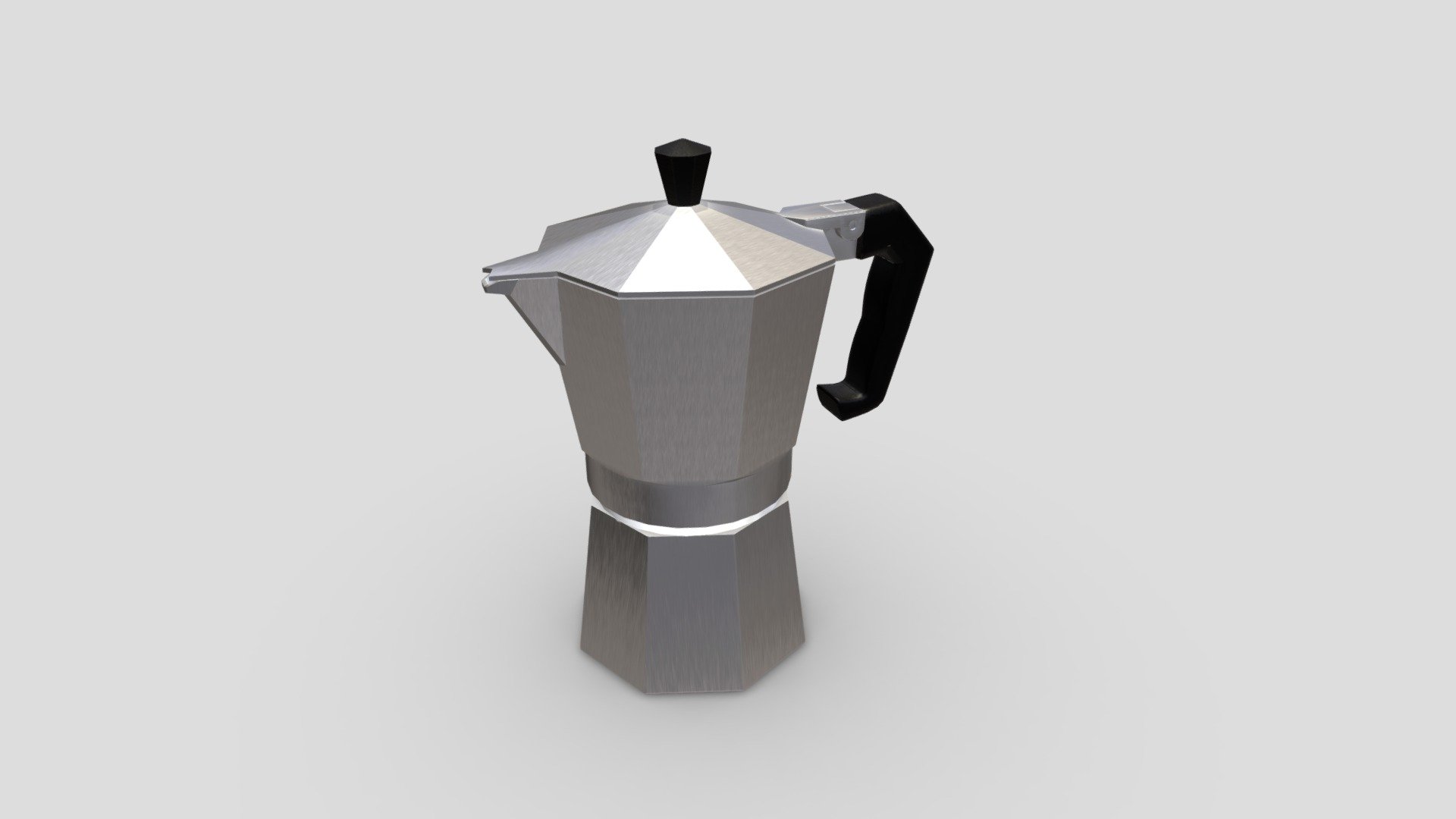 Moka Pot Coffee maker 3d model