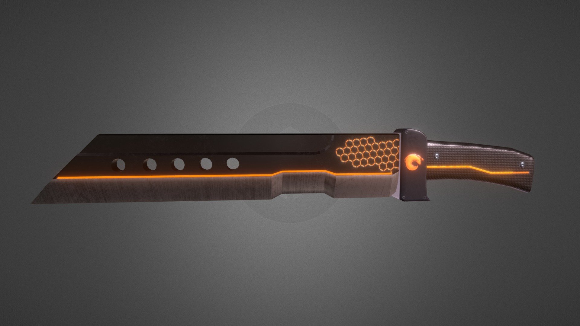 Futuristic Combat Knife 3d model