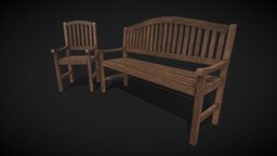 Bench and chair