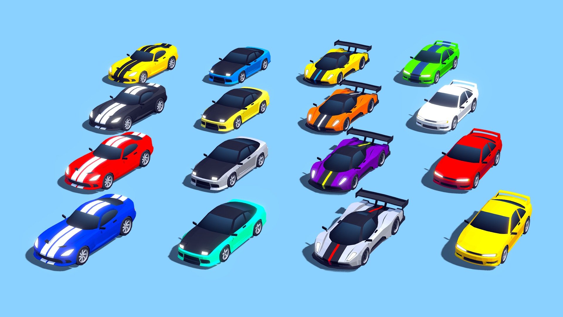 December 2022, Low Poly Cars 3d model