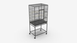 Bird cage large with stand on wheels