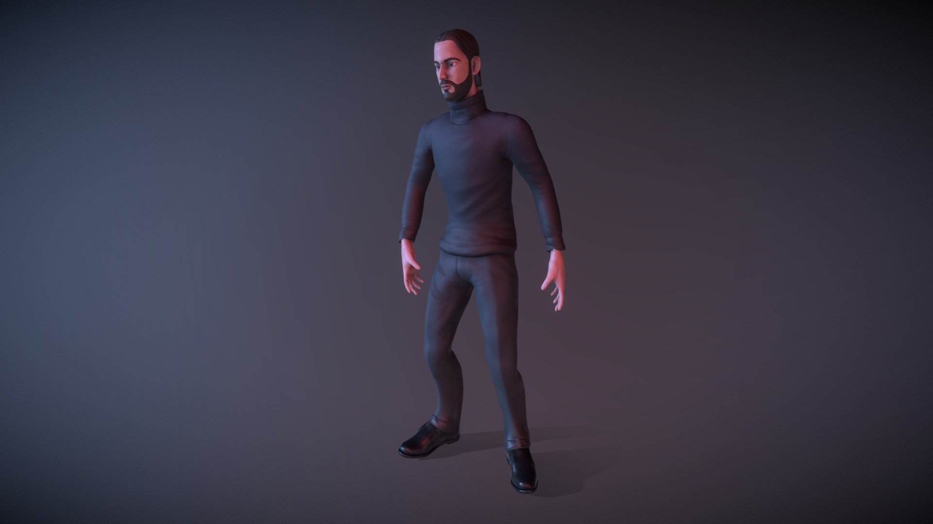 Male Hitman (Game Res) 3d model