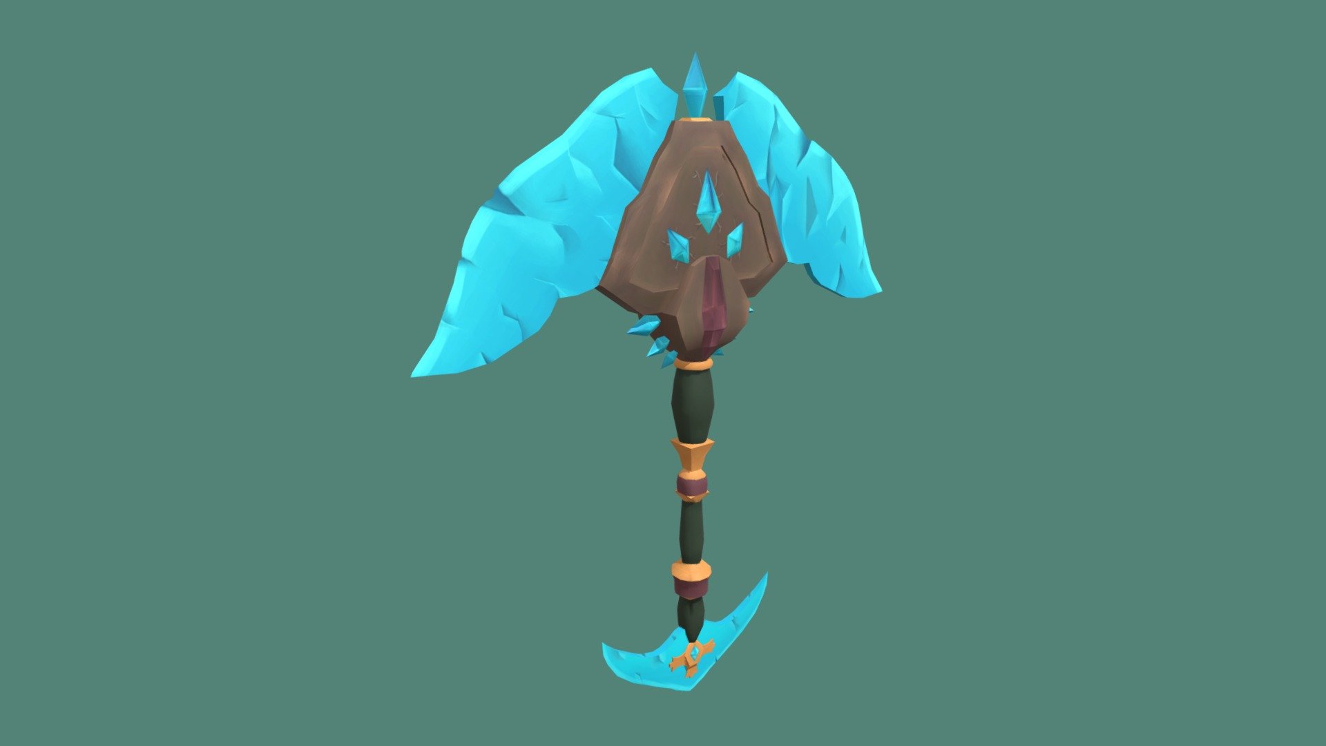 Ornate Gem Axe 3d model