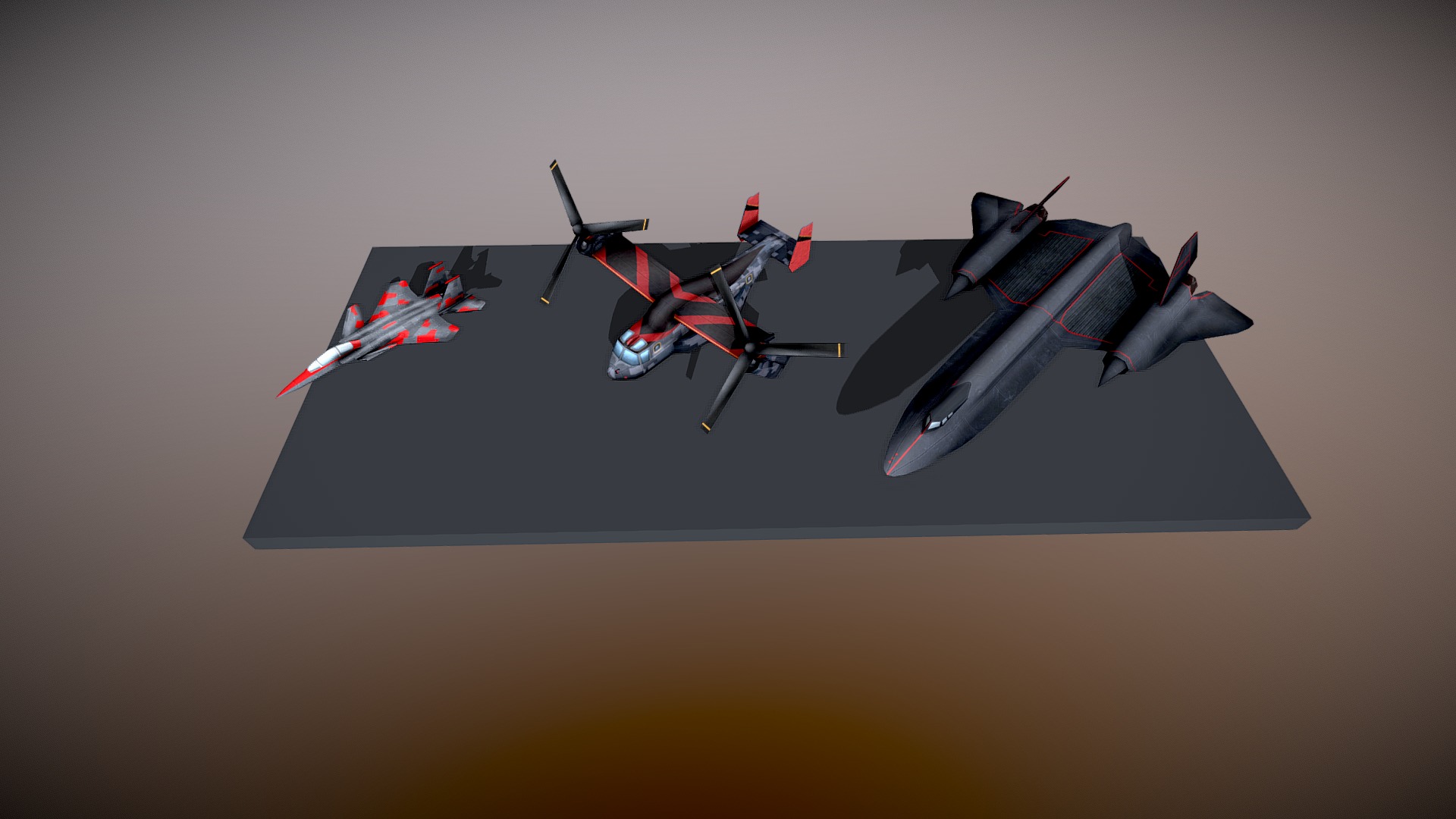 LowPoly Planes 3d model