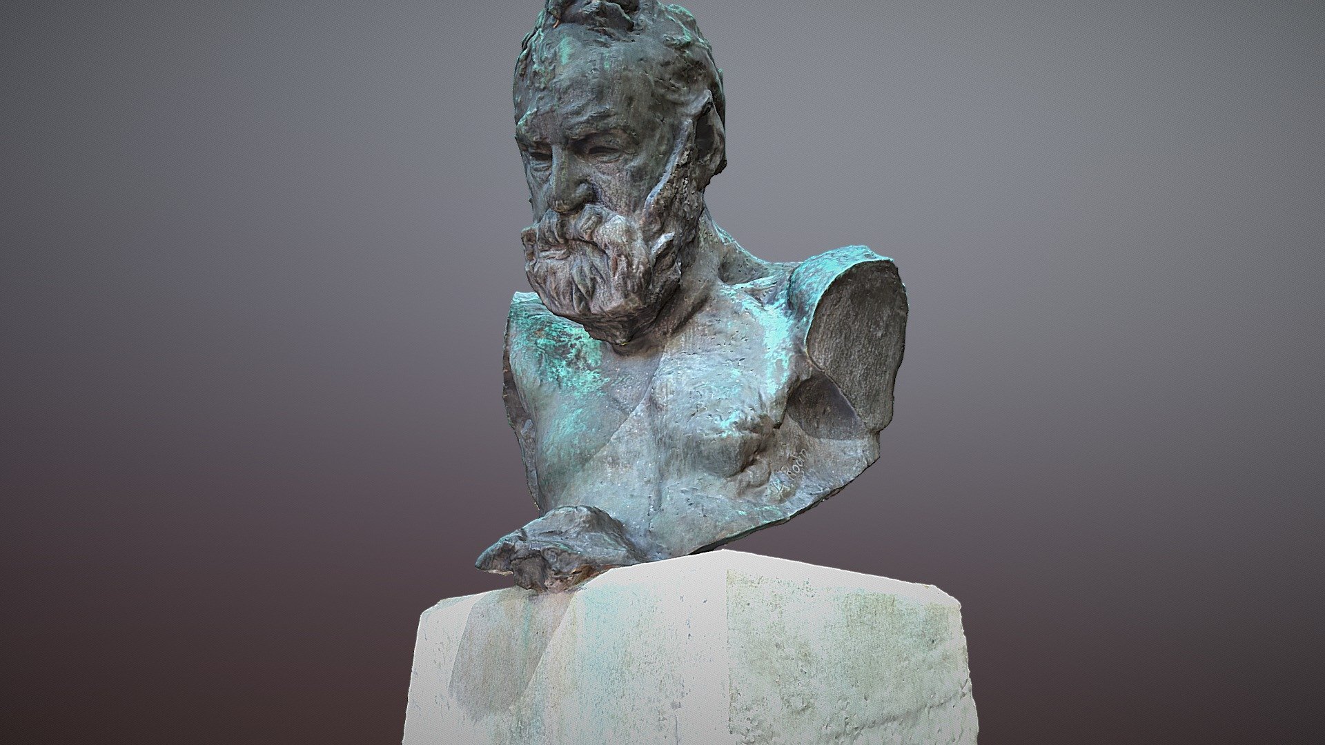 Sculpture Victor Hugo by Auguste Rodin 3d model