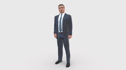 001047 serious businesman in blue suit