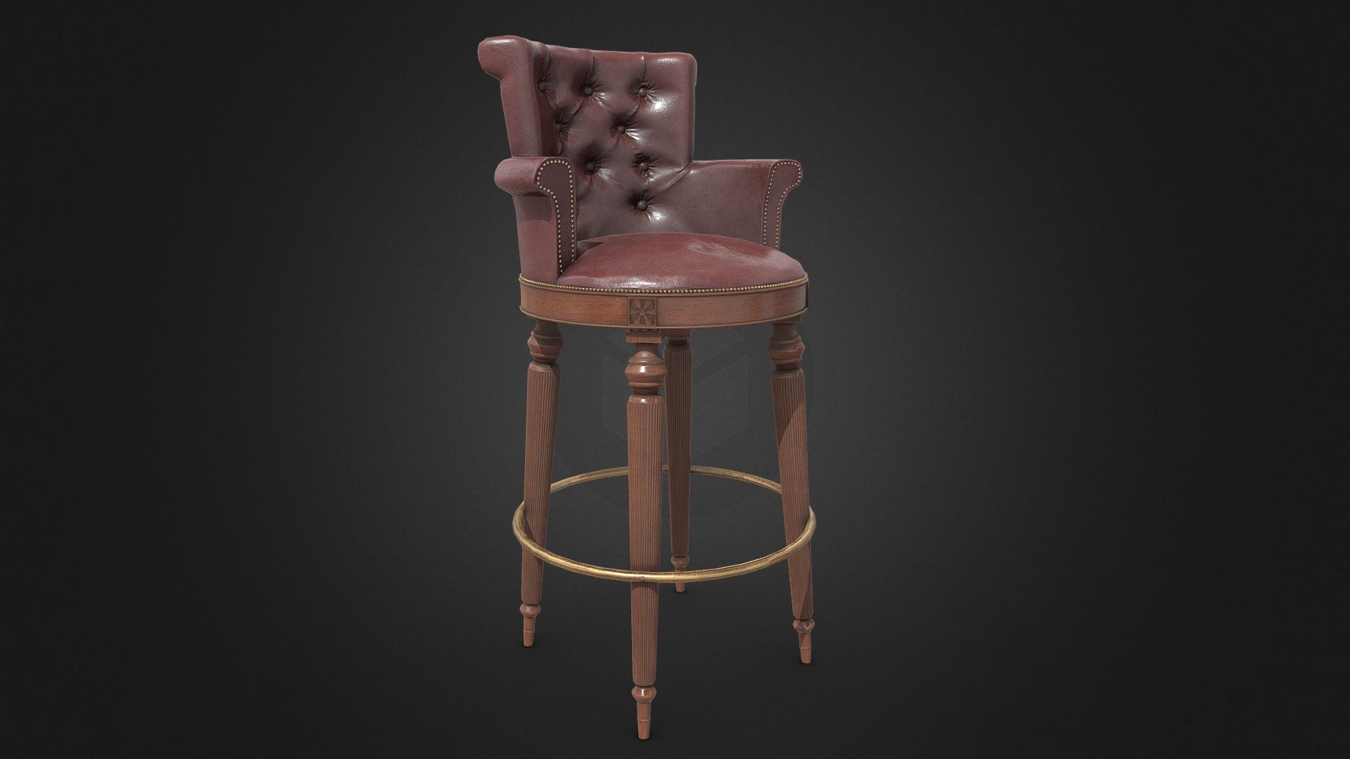 Victorian Stool 3d model