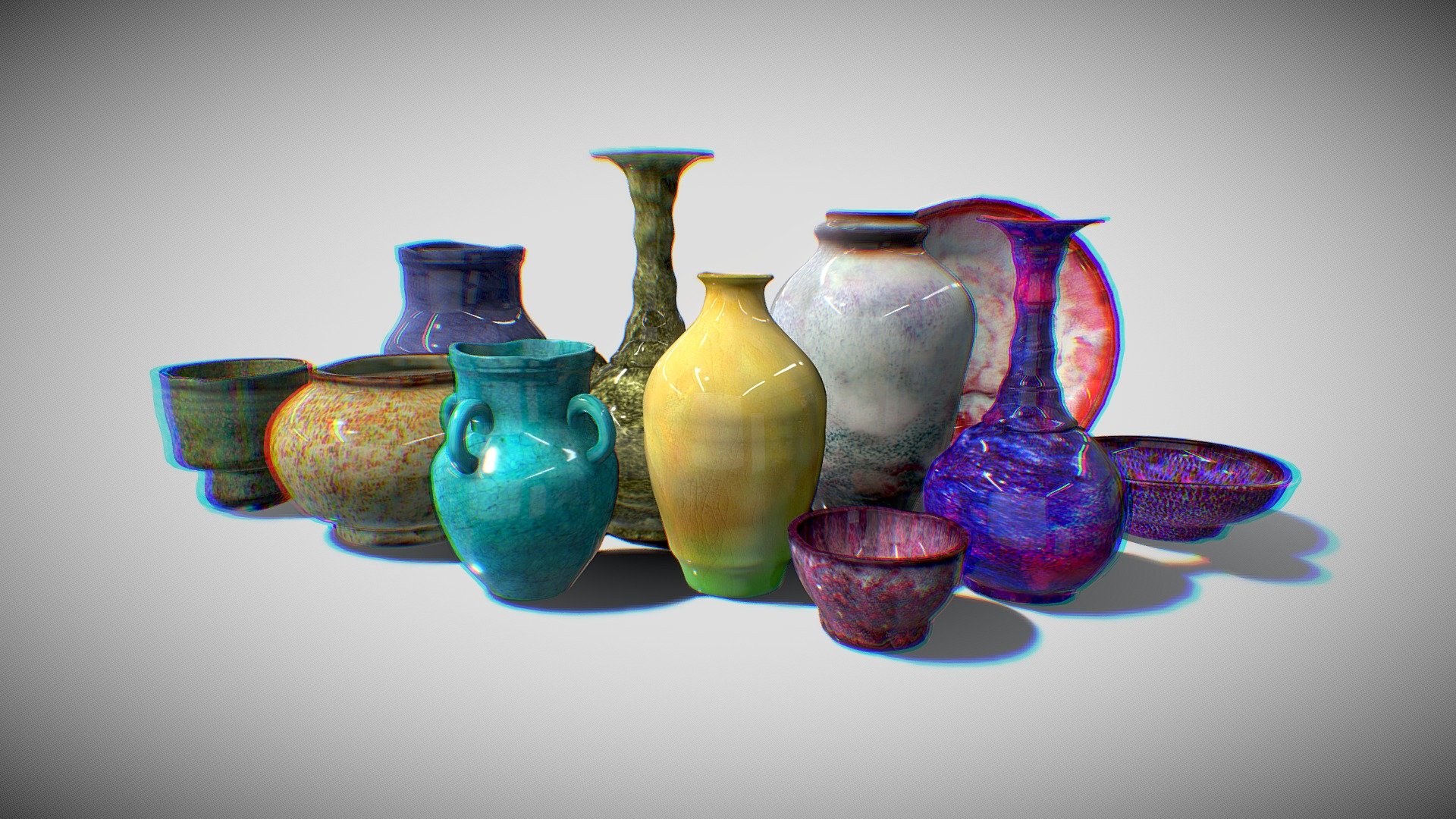 The jun porcelain ceramic pottery 3d model