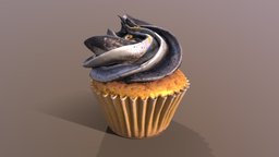 Elegant Golden Flakes Cupcake