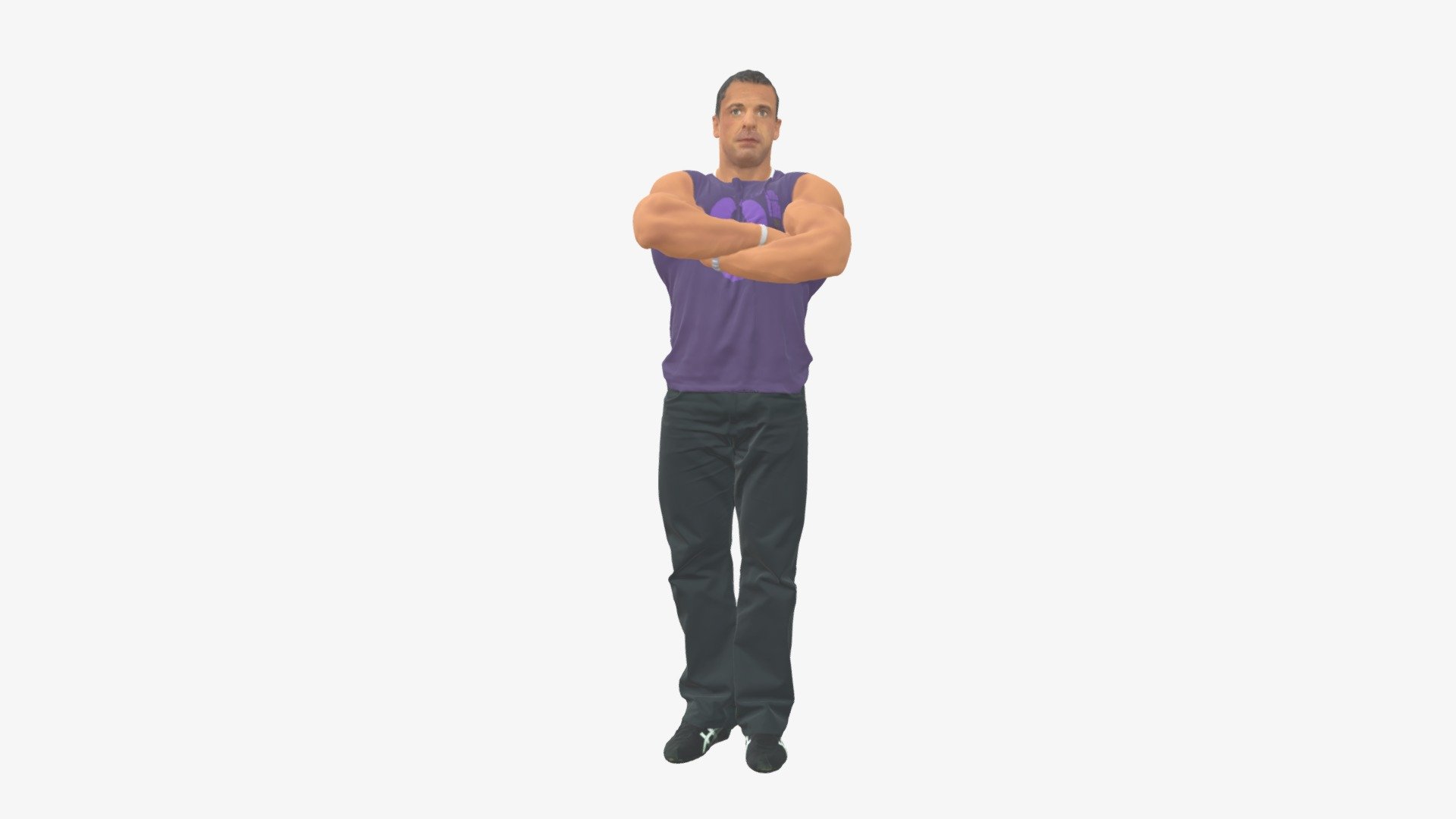 Gymguy In violet gym shirt 0767 3d model