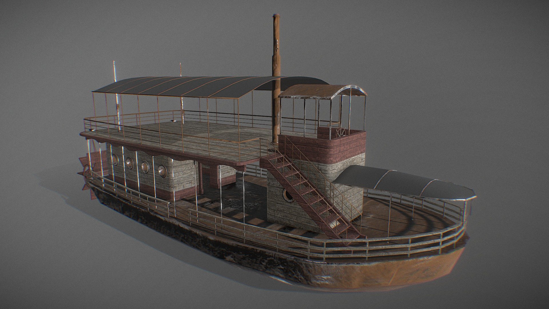 Steam Boat 3d model