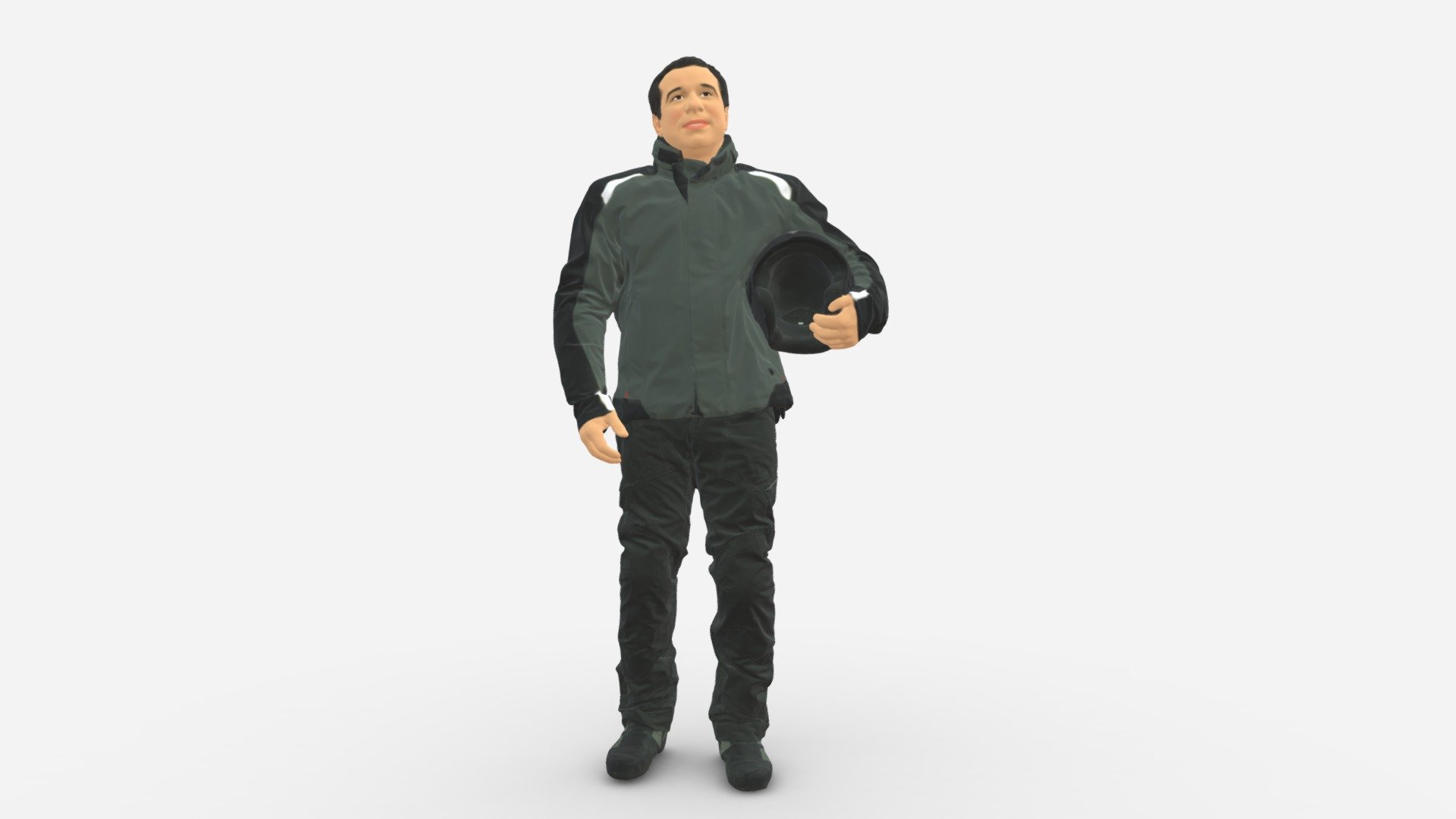 Man In Motorcycle Clothes 0089 3d model