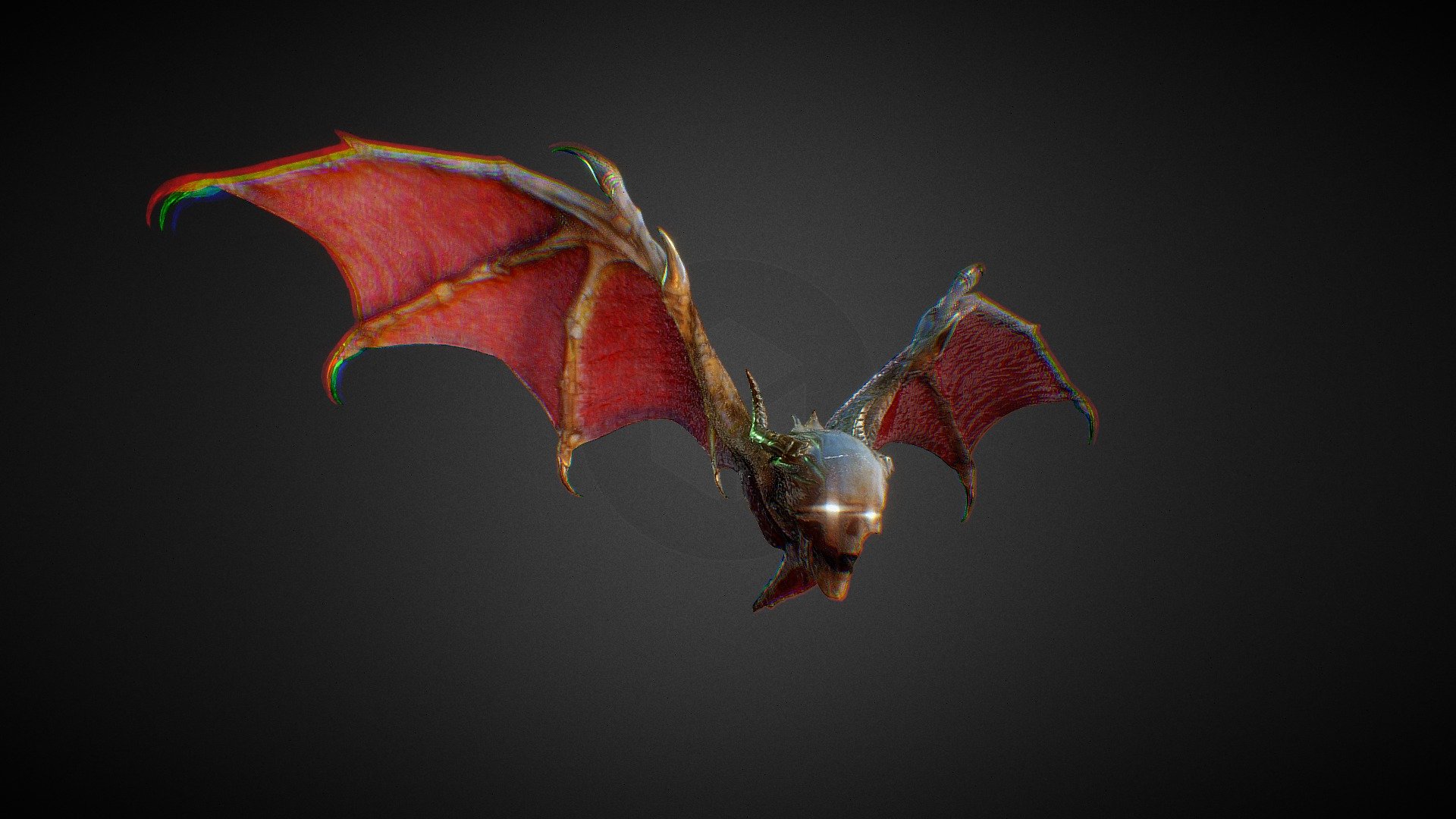 Gayeti Flying Skull 3d model