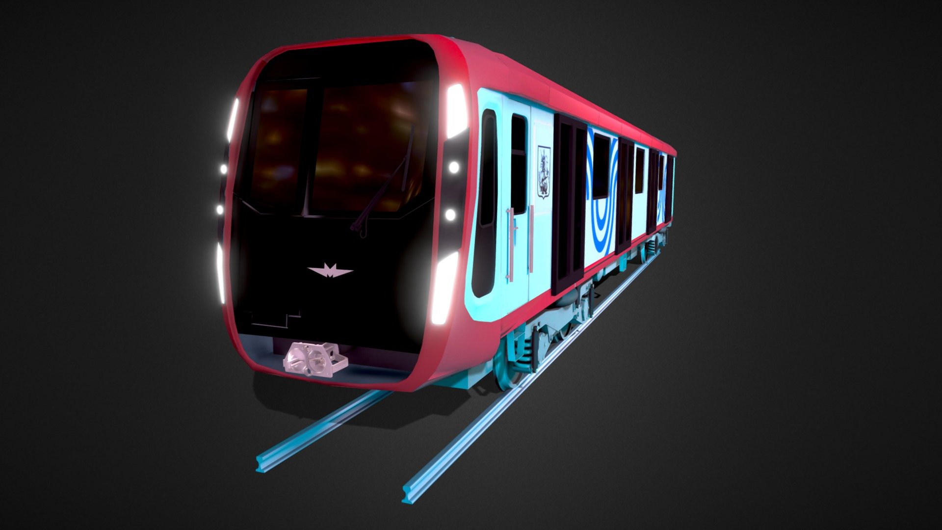 Newest underground train 81-775 "Moskva 2020" 3d model