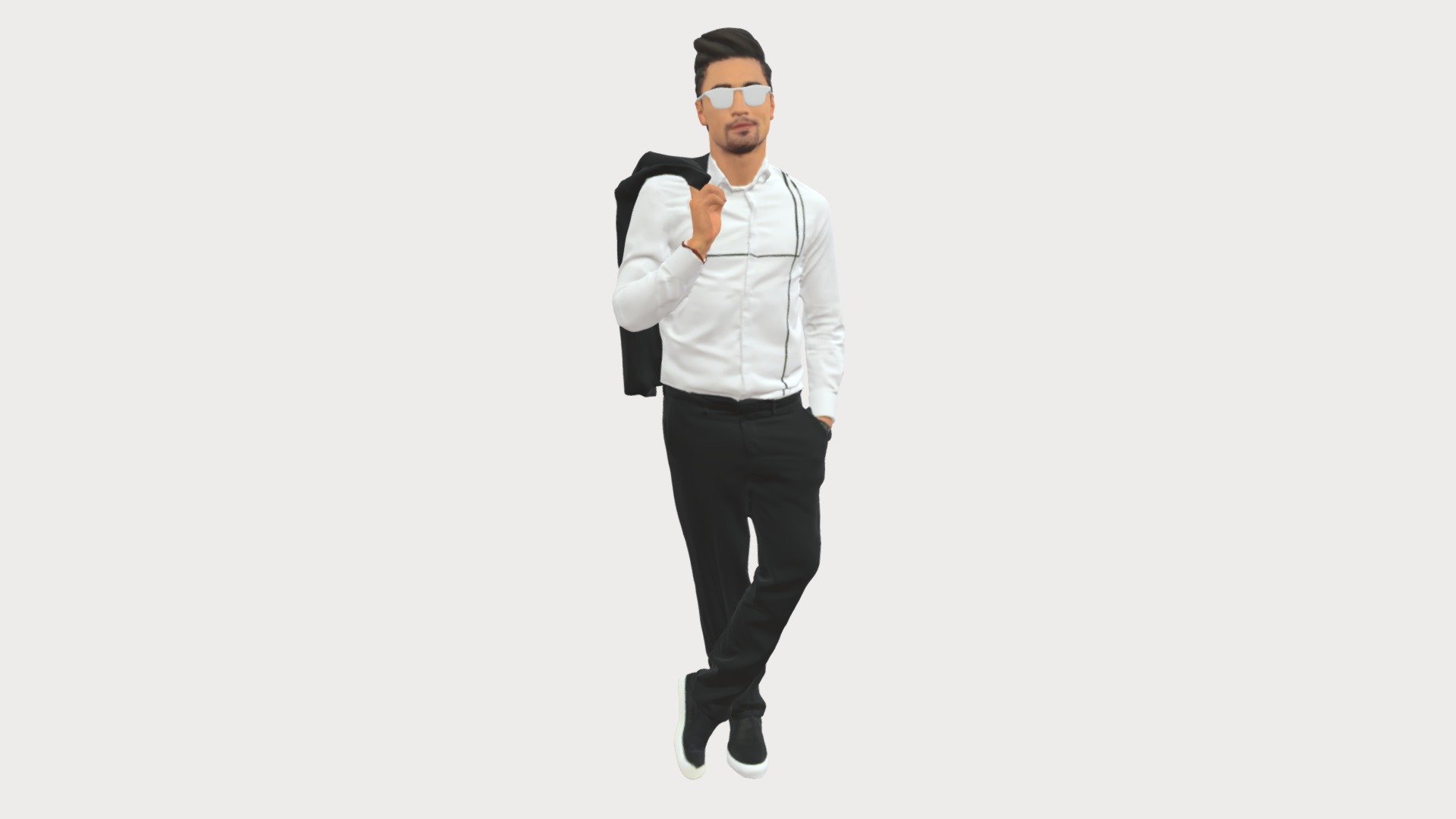 Man In Pose 0200 3d model