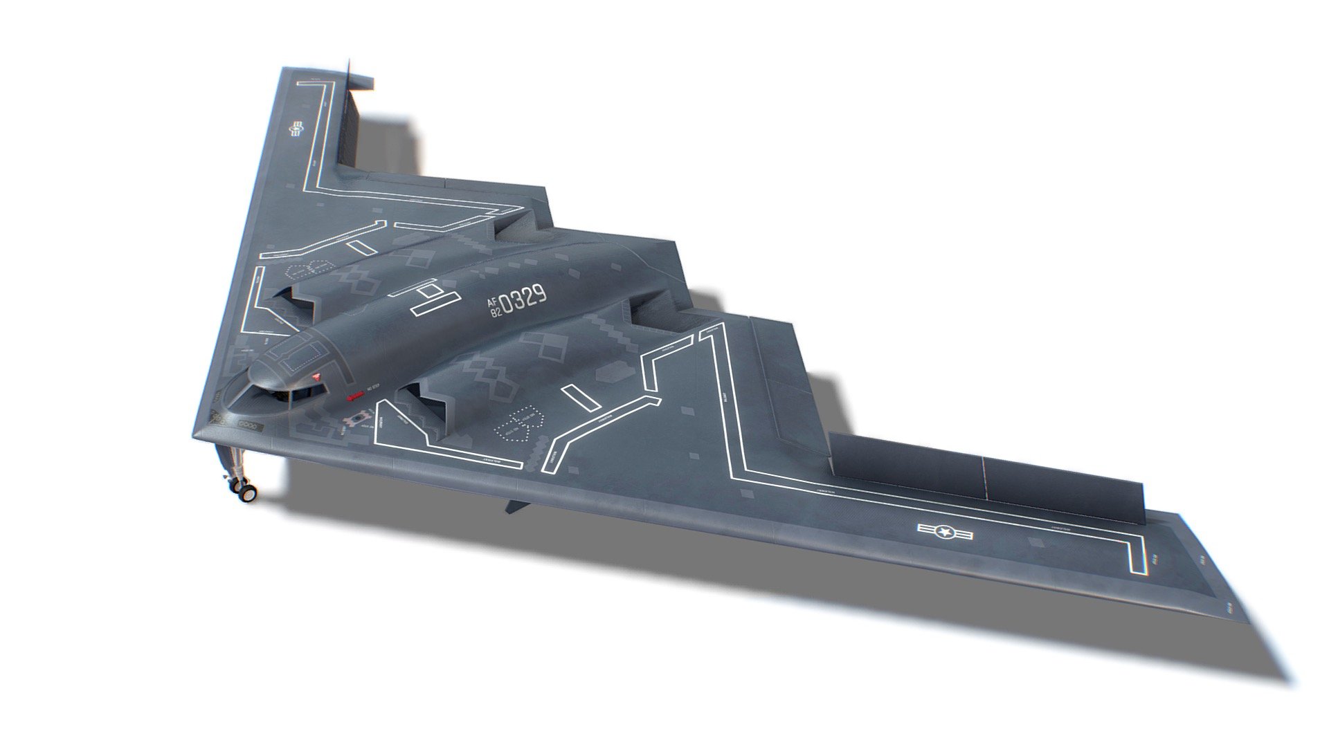 B-2 Spirit Jet Fighter Aircraft 3d model