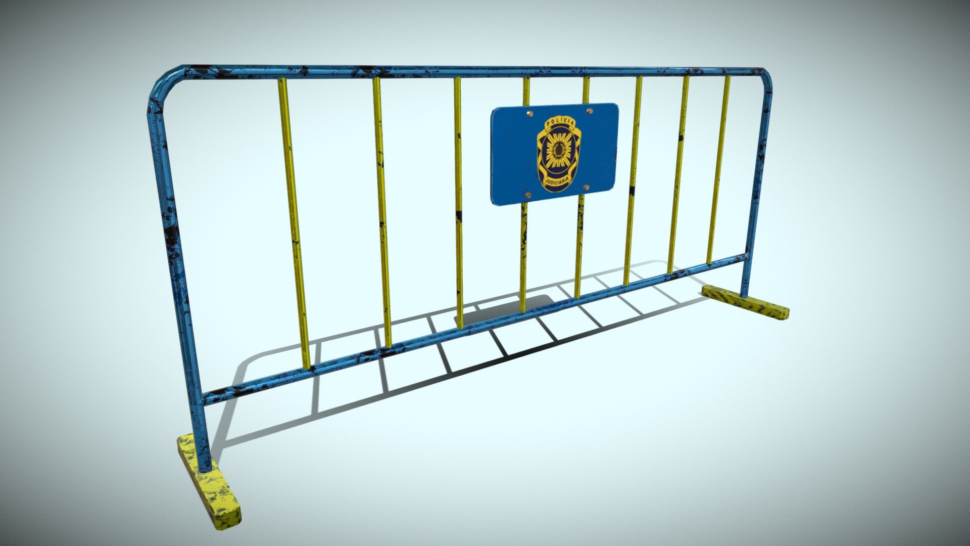 Police Barricade 3d model