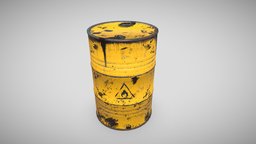 Old Oil Barrel Drum with oil leakage