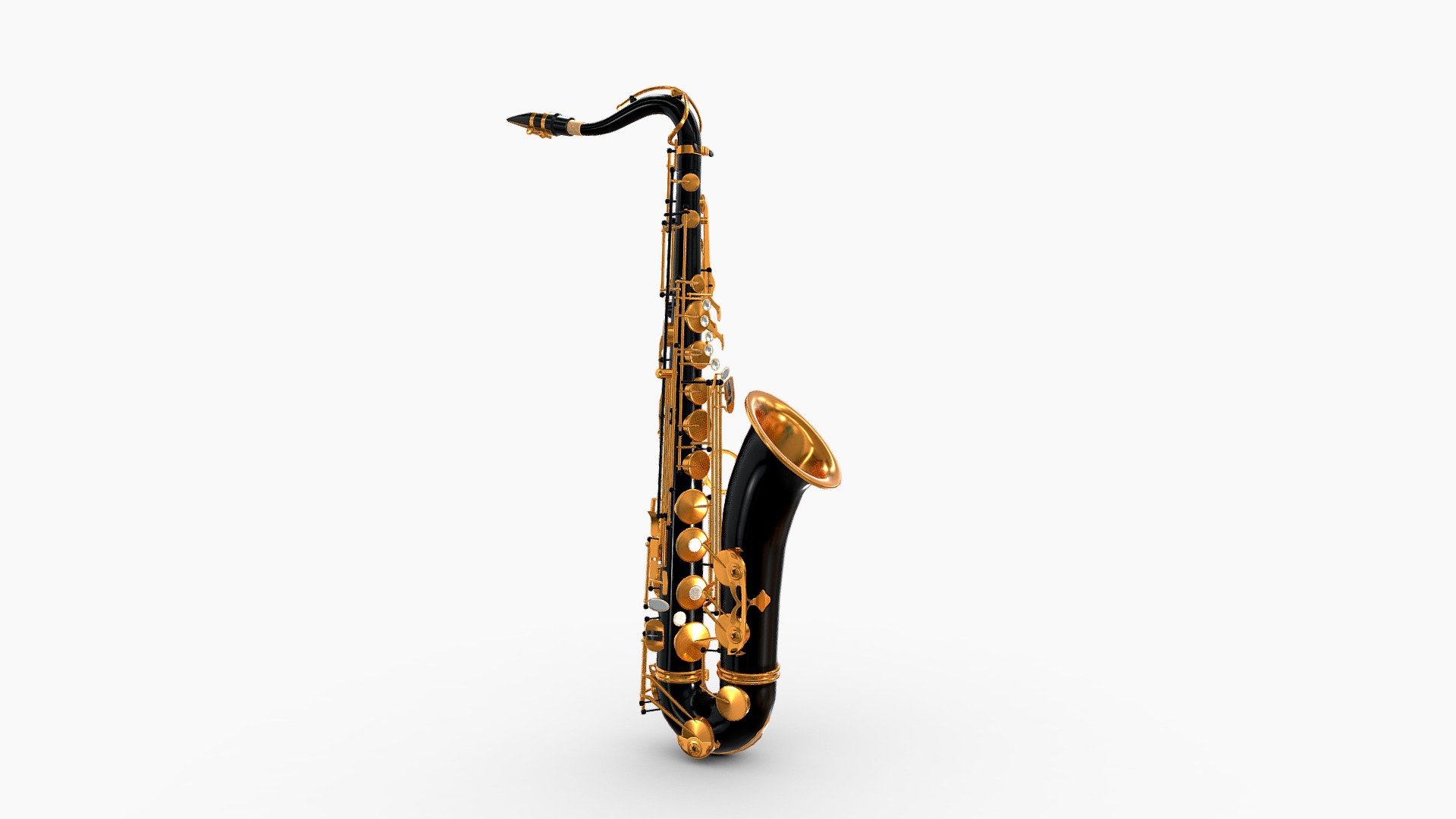 Black Saxophone 3d model