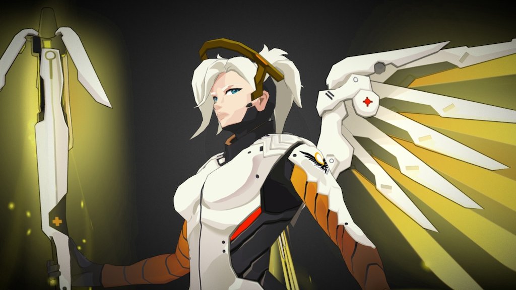 Overwatch Mercy Fanart 3d model