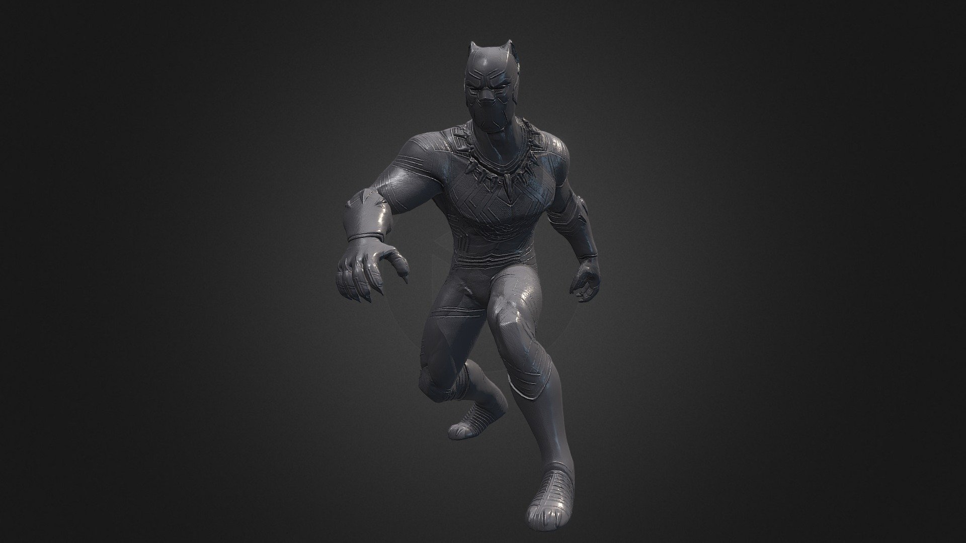 BLACK PANTHER POSE V01 INSPIRITED MODEL 3d model