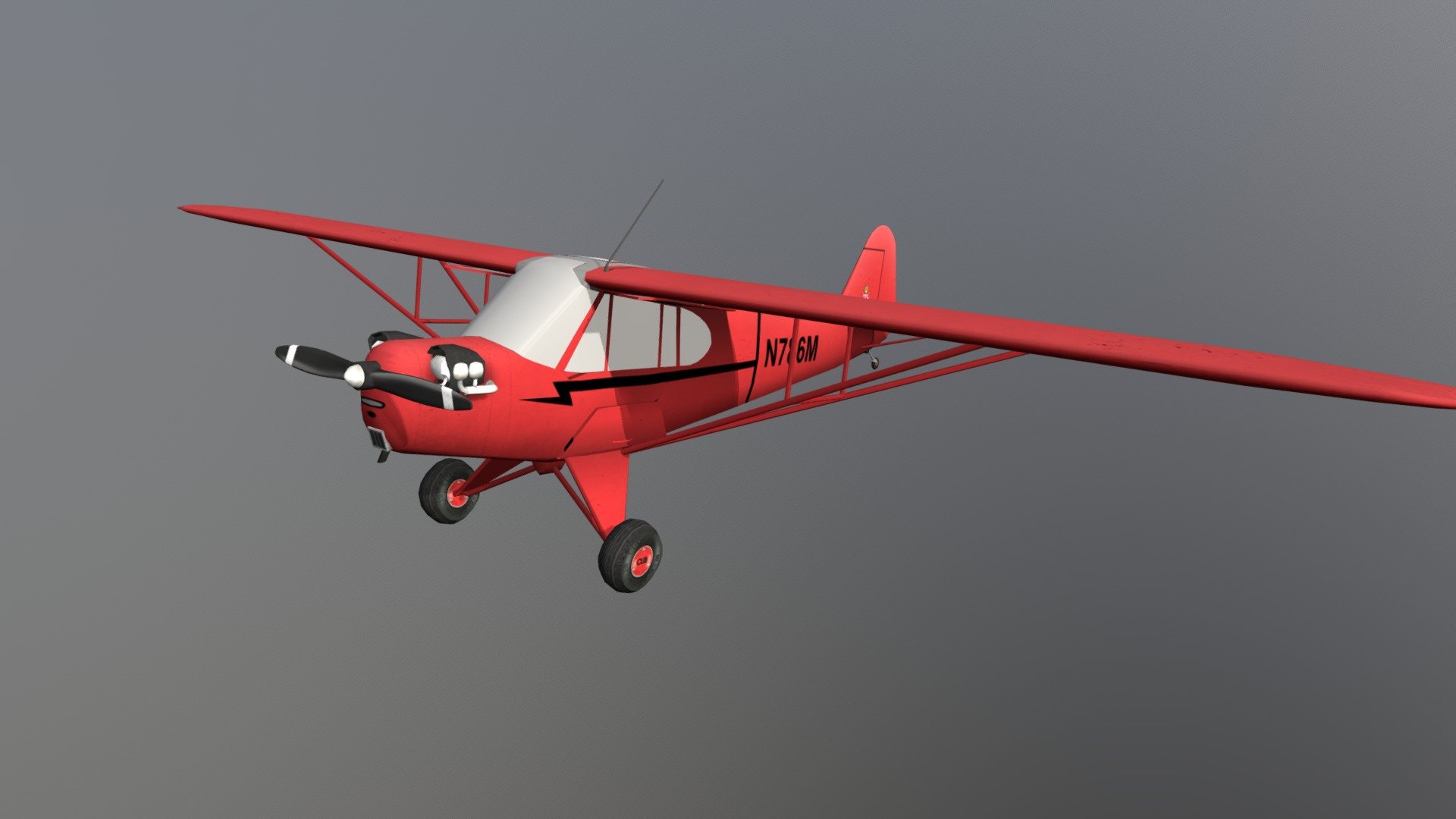 Piper Cub 3d model