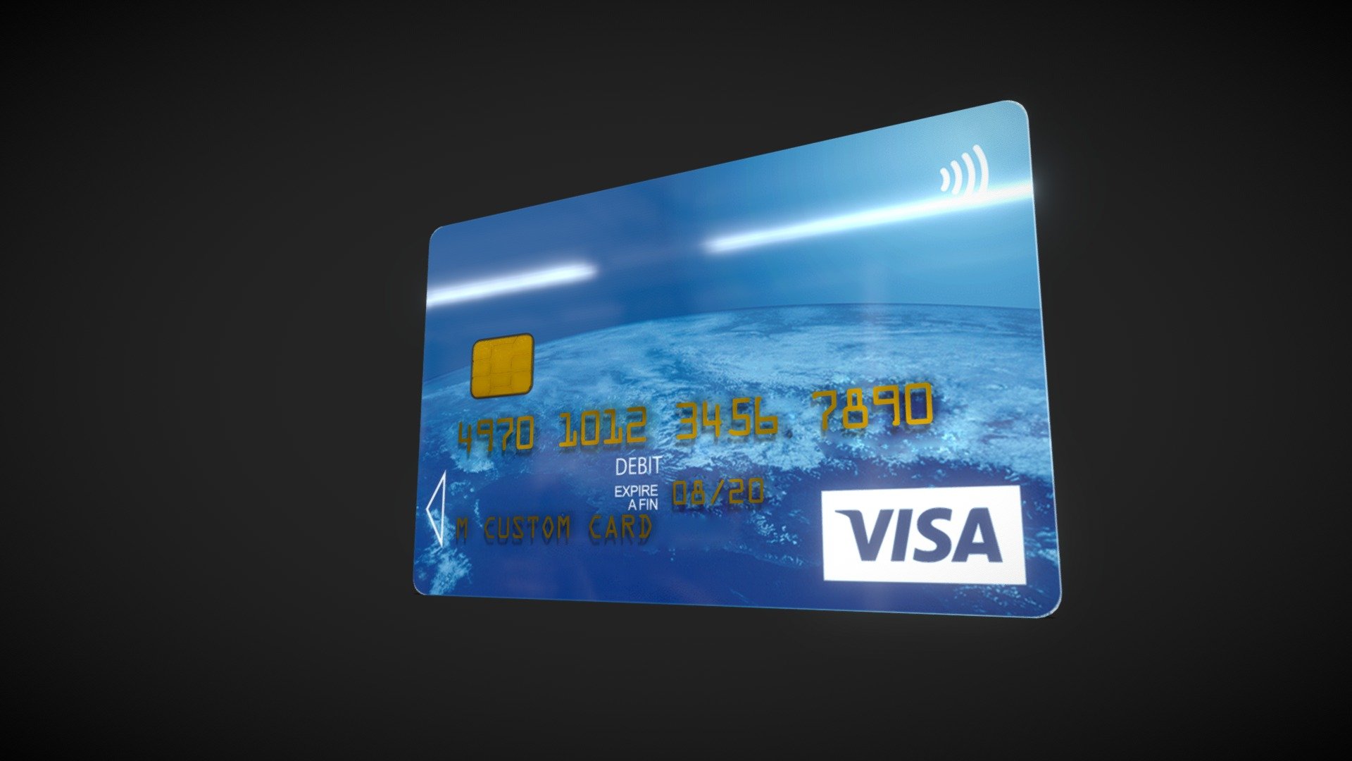 Fully Customisable Debit Card 3d model