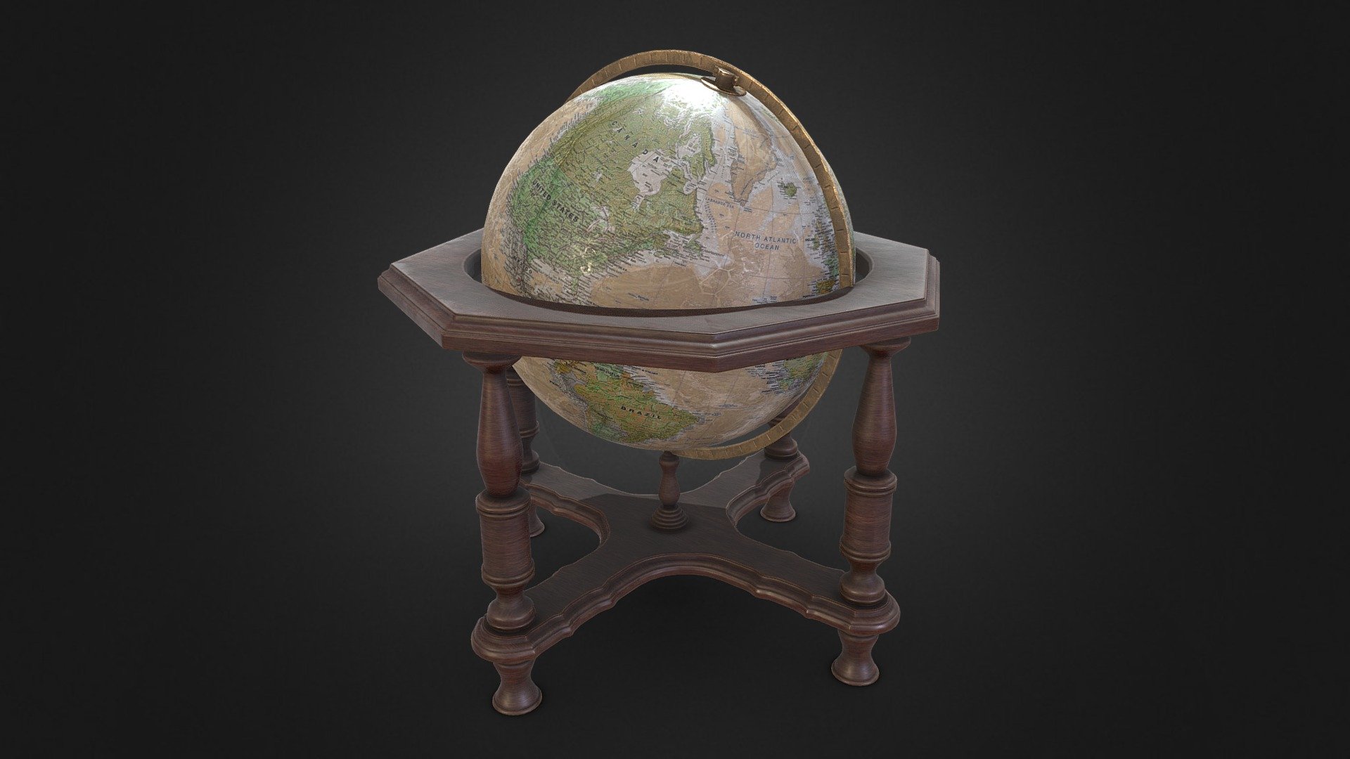 Antique Globe 3d model