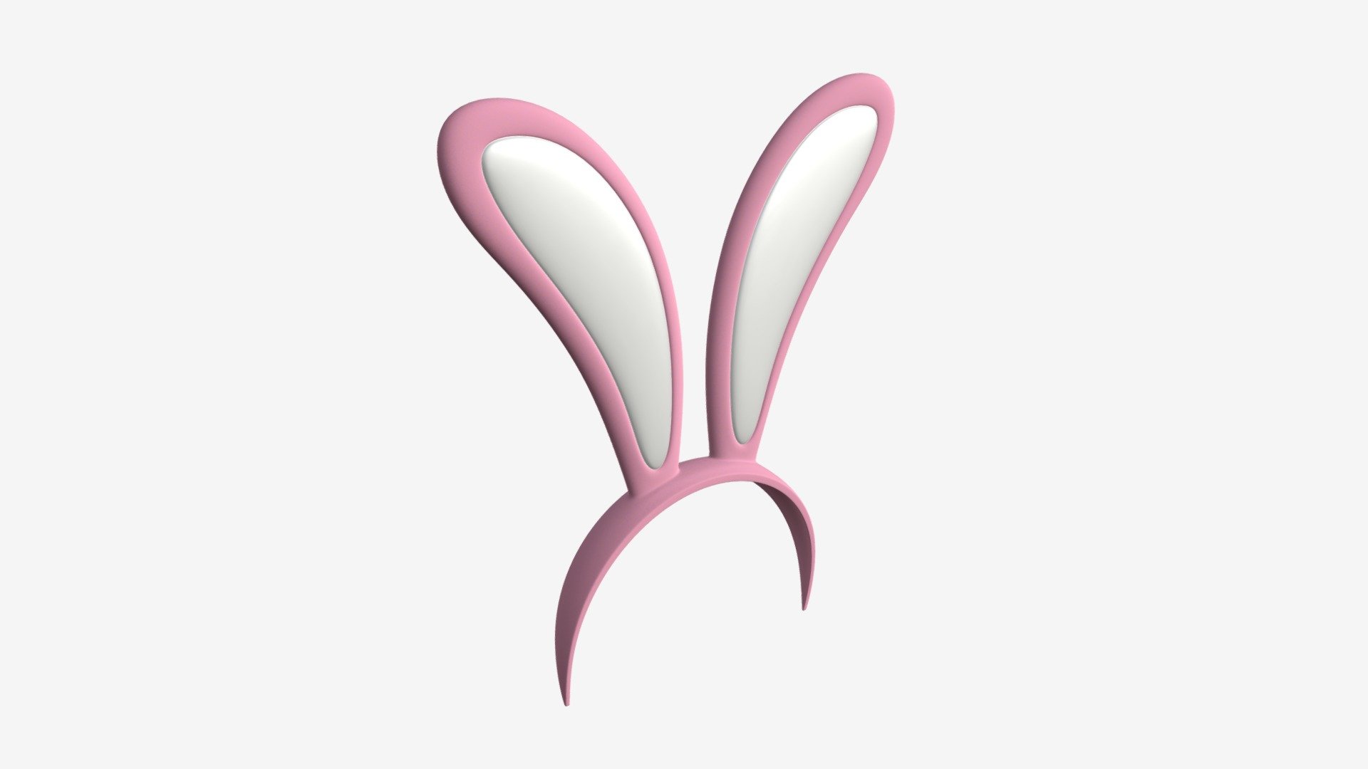 Headband bunny ears 04 3d model