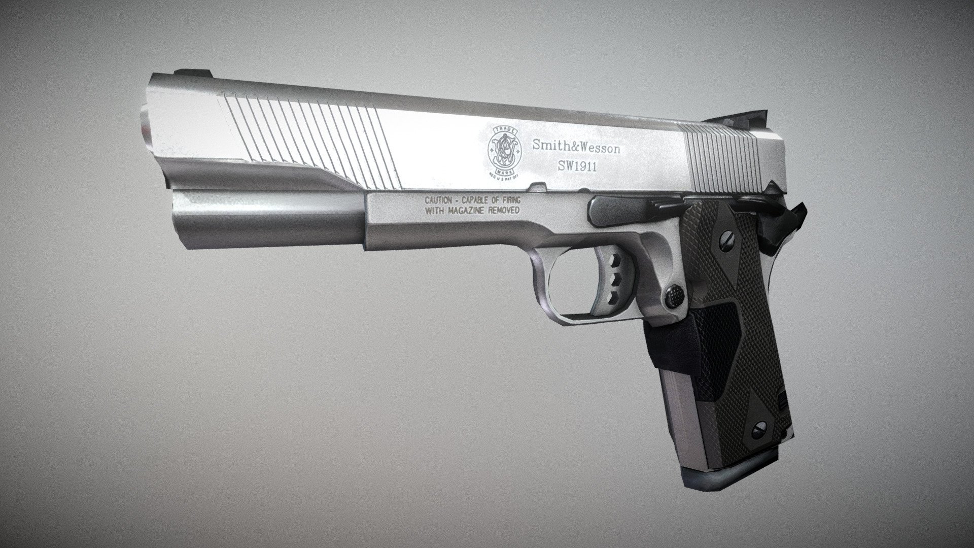 45 ACP Smith and Wesson Handgun 3d model