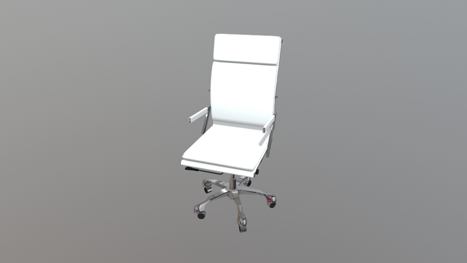 Lider Plus Hi Back Office Chair White 3d model