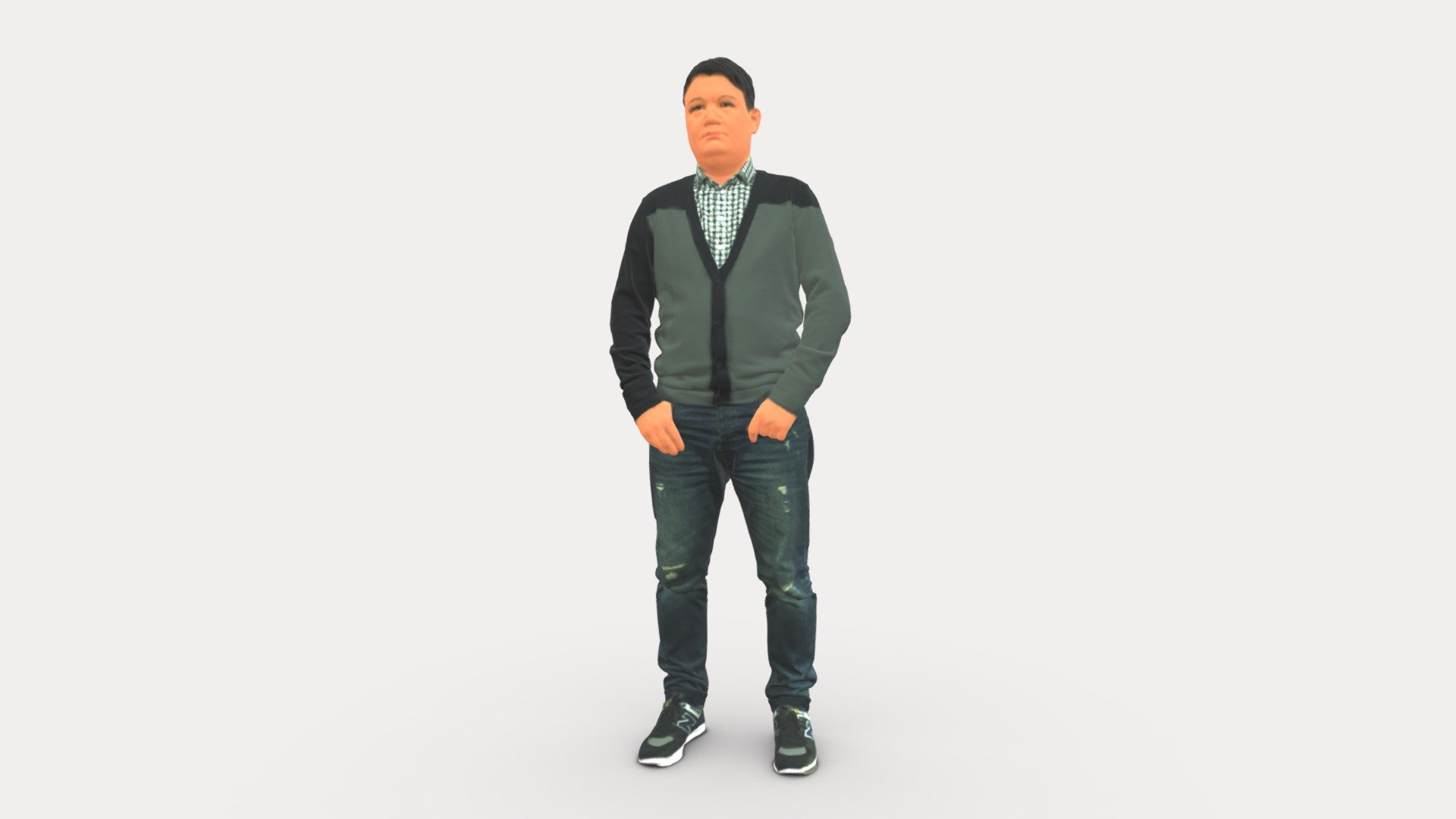 Man Sneakers And Sweater 0617 3d model