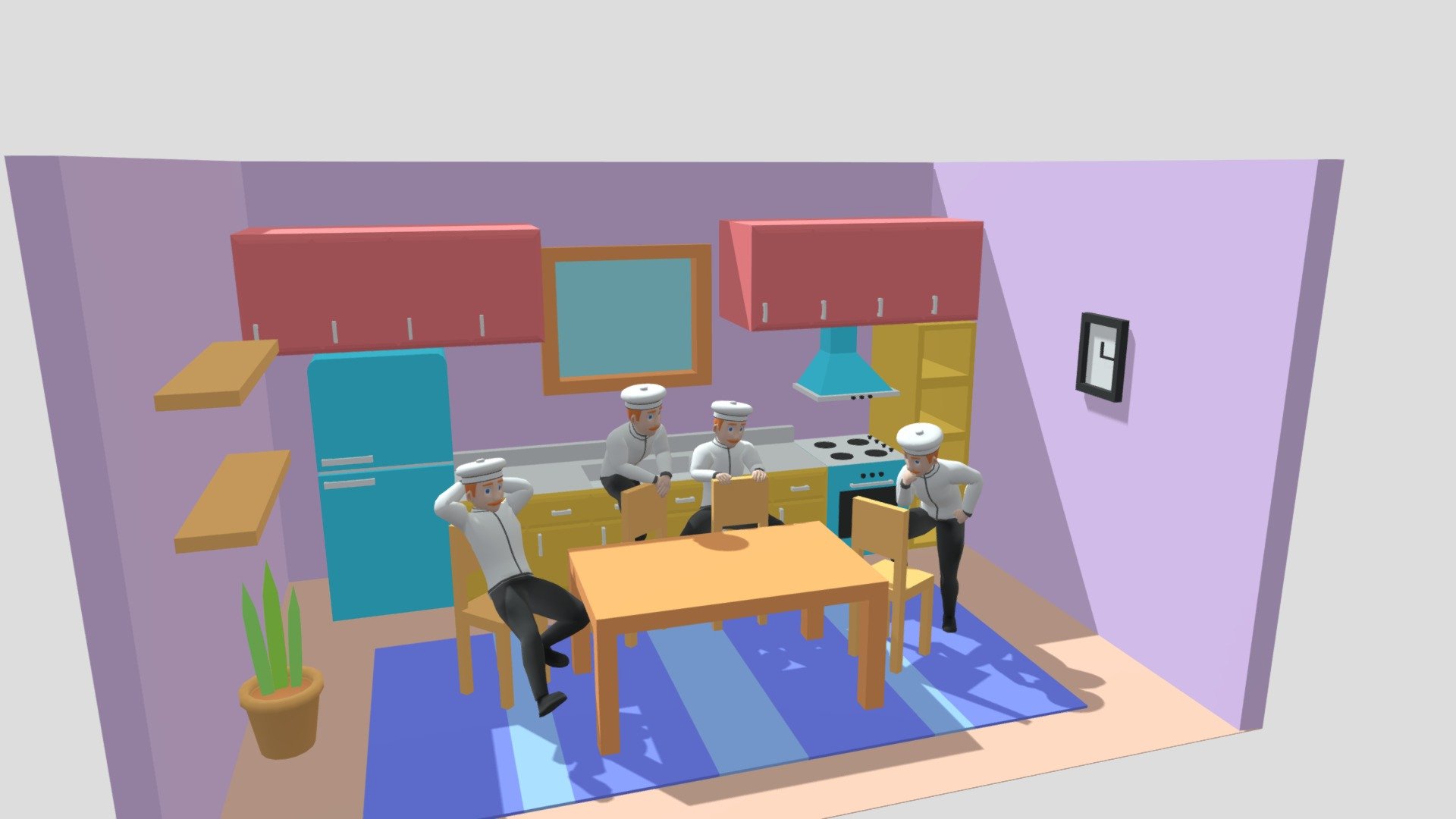 Chef Kitchen 3d model