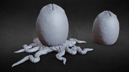 3D PRINTABLE ALIEN EGG OVOMORPH 1979 TWO PACK