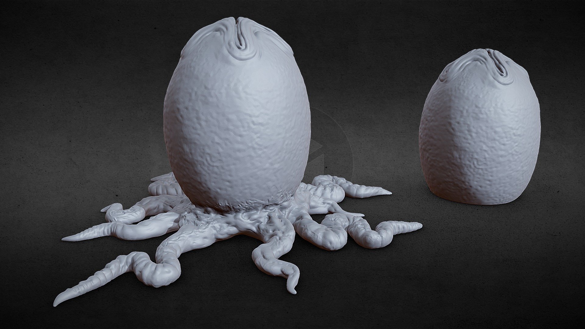 3D PRINTABLE ALIEN EGG OVOMORPH 1979 TWO PACK 3d model