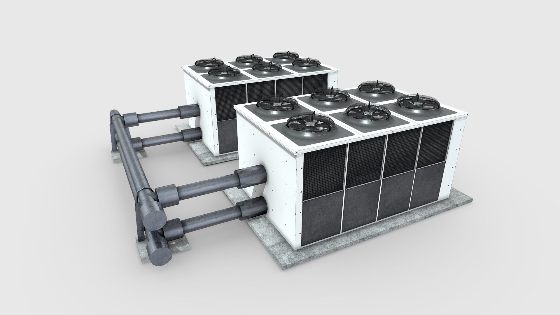 air conditioner hvac 3d model