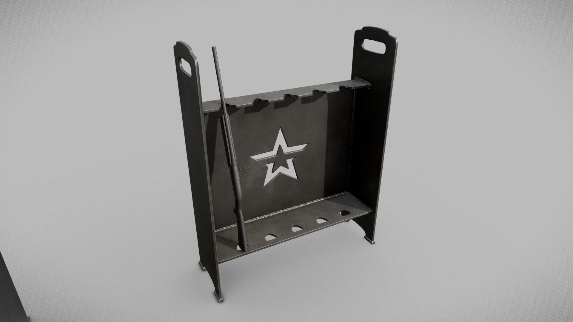 Metal Gun Rack 3d model