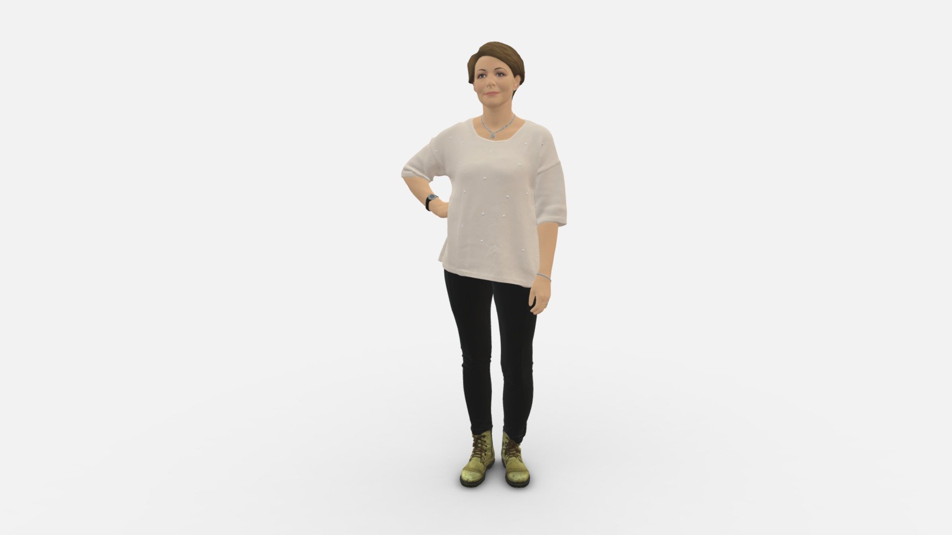 Woman in pose 0029 3d model