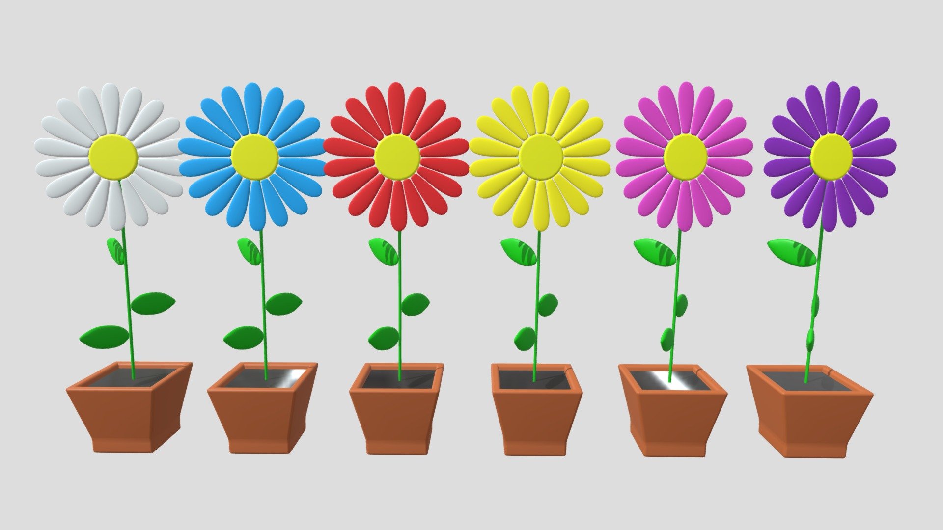 Cartoon Flower 3d model