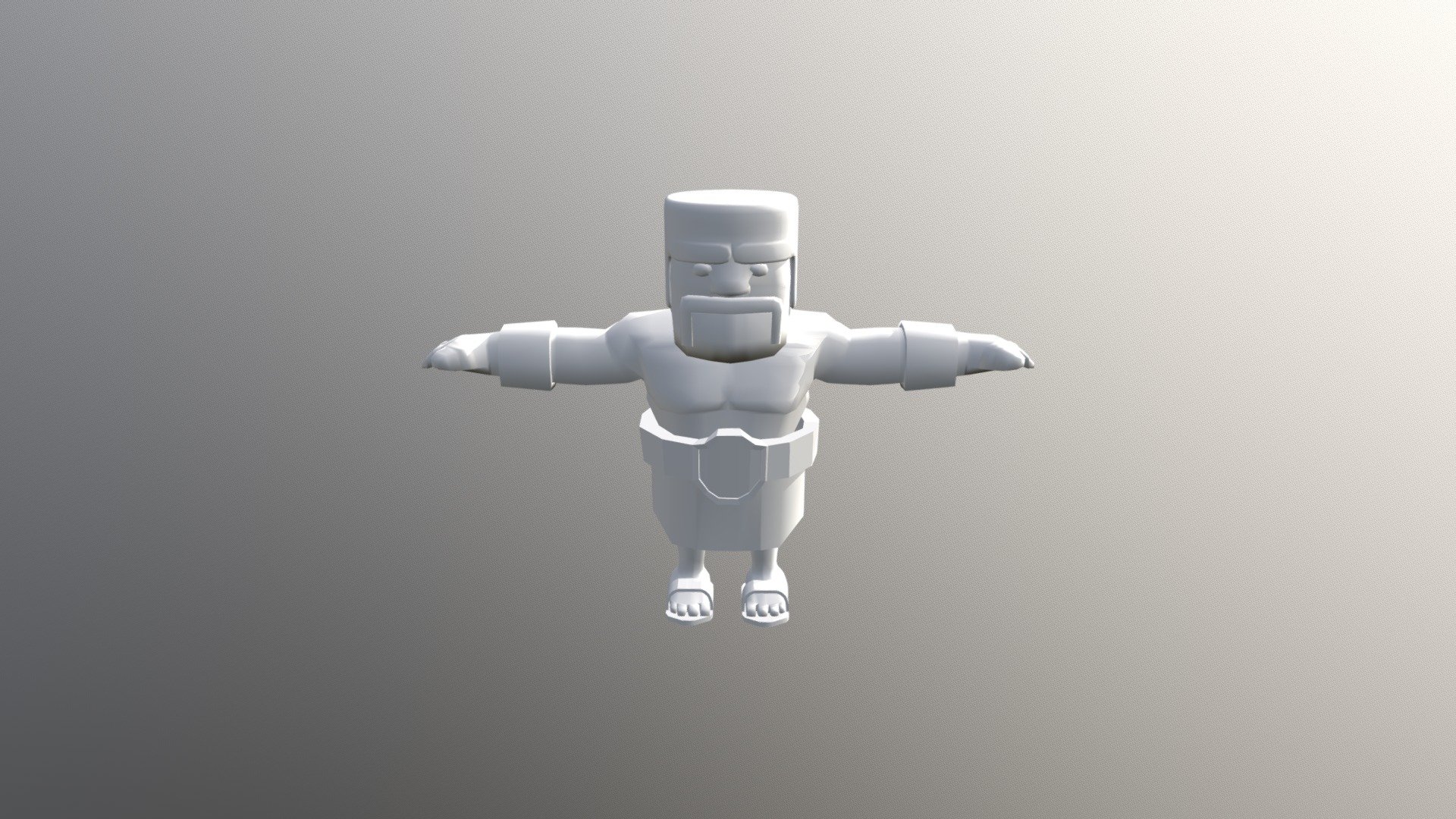 Clash of Clans Barbarian (UnTextured) 3d model