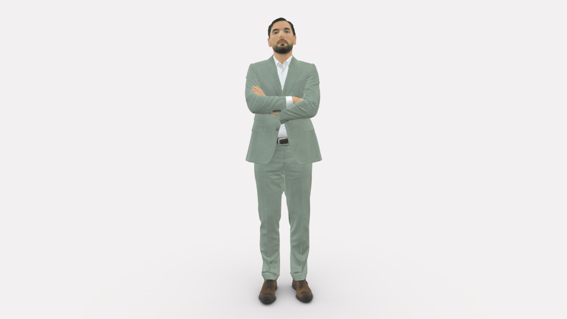 Man In A Silver Suit 0371 3d model