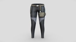 Female Futuristic Thight Fit Pants