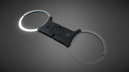 Rigid folding handcuffs