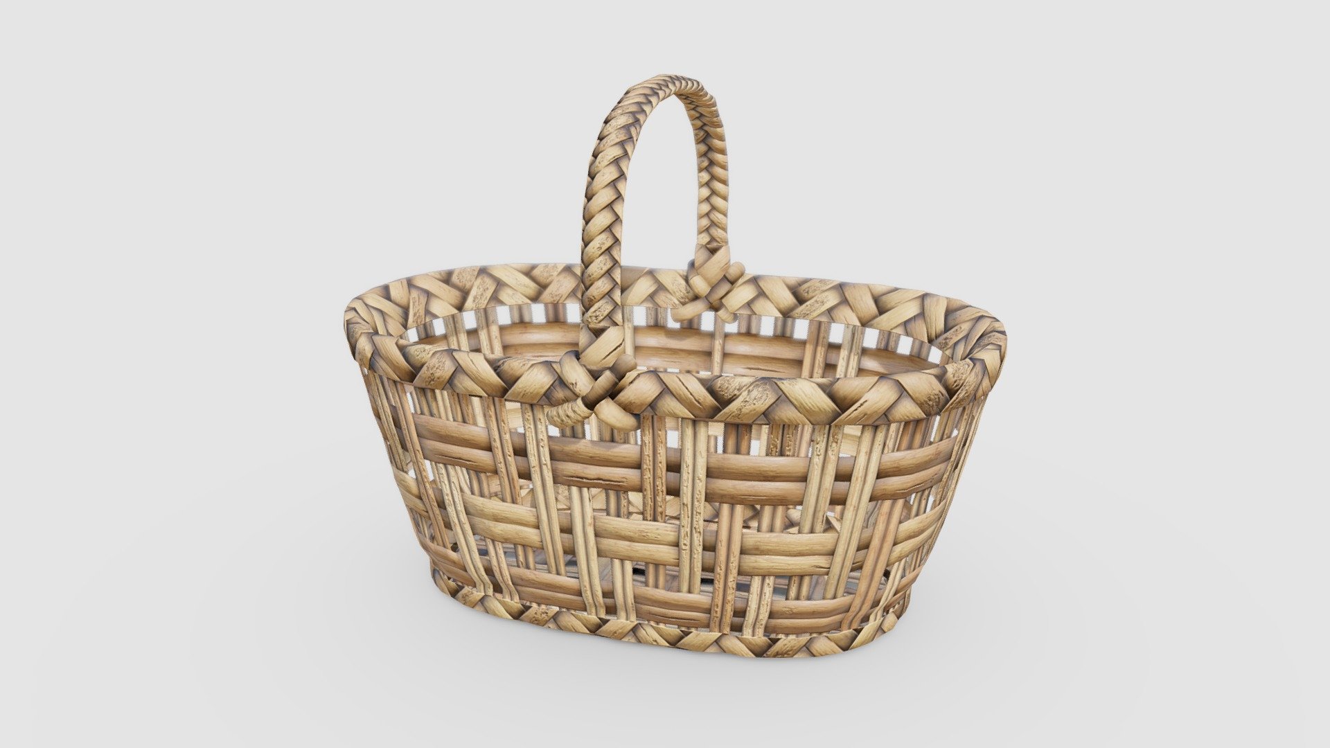 Wicker Basket 3d model