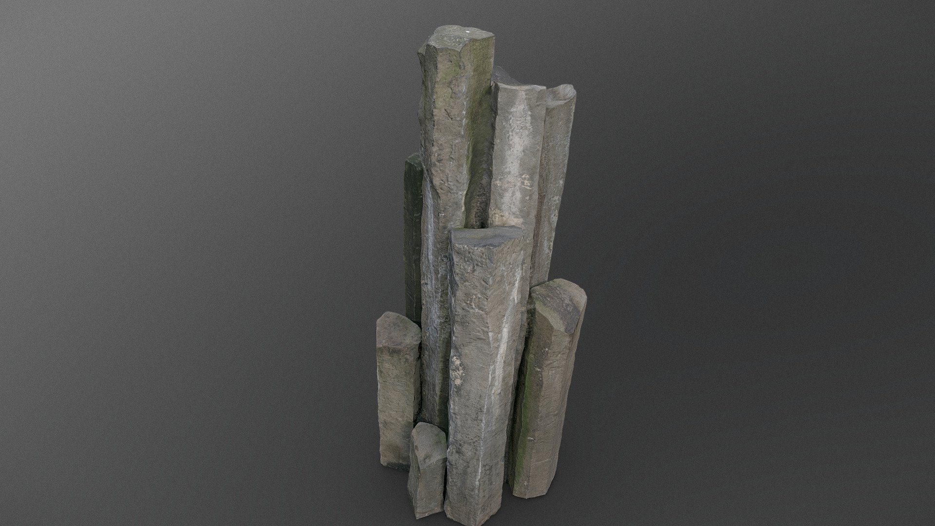 Basalt stone fountain 3d model